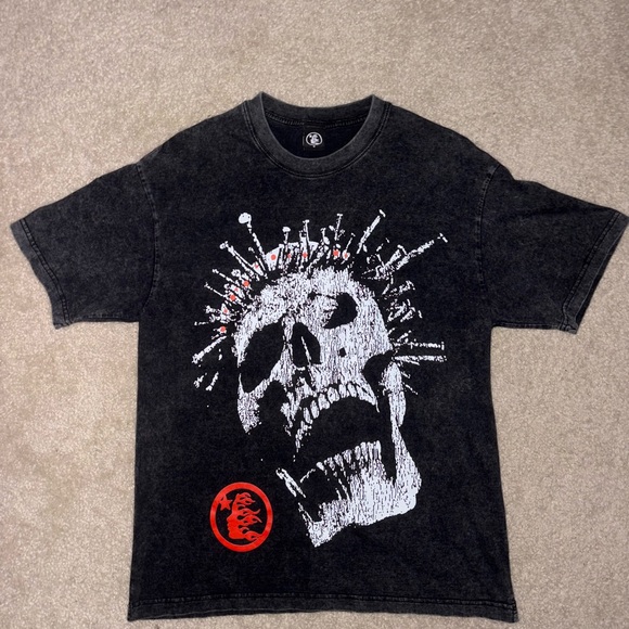 Shirts | Edgy Black Skull Graphic Tee | Poshmark